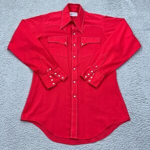 VTG 70s Rockmount Ranch Wear Shirt Mens M Western TRU WEST Pearl Snap Denver USA